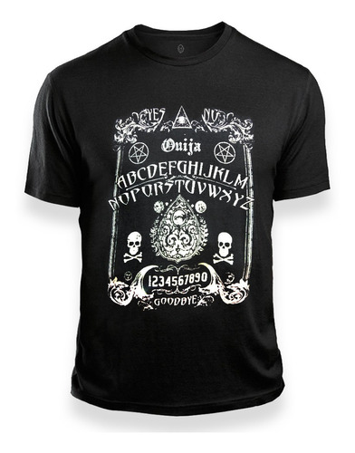 Camiseta Diseño Ouija Halloween Remera Negra