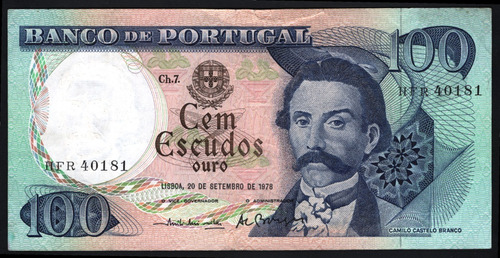 Portugal Billete De 100 Escudos Del Año 1978 - Pick #169b.5