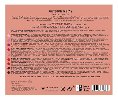 Holler And Glow Reds - Juego De Esmalte De Uñas En Miniatura