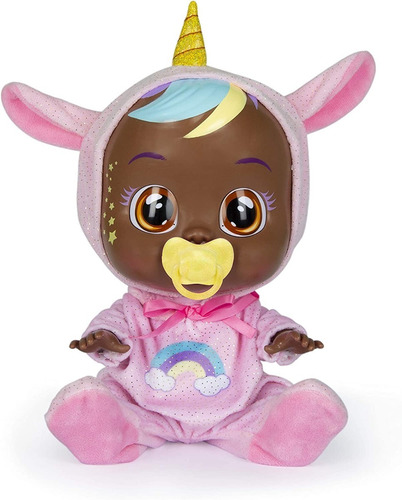 Muñeca Cry Babies Bebé Llorón Jassy Unicorn Juguete Niña