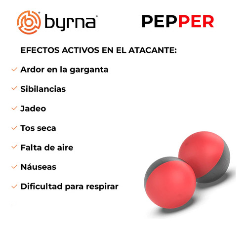 Imagen 2 de 10 de Postas De Pimienta X25 Byrna .68 17,5 Mm Defensa Personal