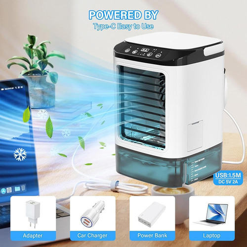 Clima Portatil Enfriador De Aire Mini Ventilador Frio Coler