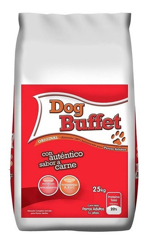 Imagen 1 de 1 de Alimento Para Perro Dog Buffet Sabor Carne  25 Kg 