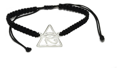 Pulsera Tejida Ojo De Horus  En Plata 925 - Ventas X Mayor