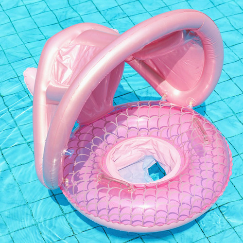 Silla De Piscina Flota Bebé Piscina Flotador Anillo Rosa