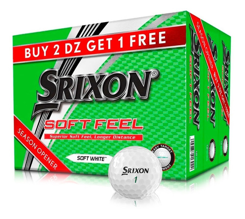 Imagen 1 de 5 de Pelotas Srixon Soft Feel X 36 Pagas 2 Llevas 3 Doc Buke Golf