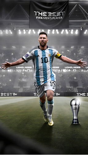 Poster Lio Messi The Best Vinilo Auto Adhesivo 40x70cm 