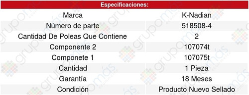 Componentes Tiempo Passat V6 2.8l 97/00 K-nadian 8575686