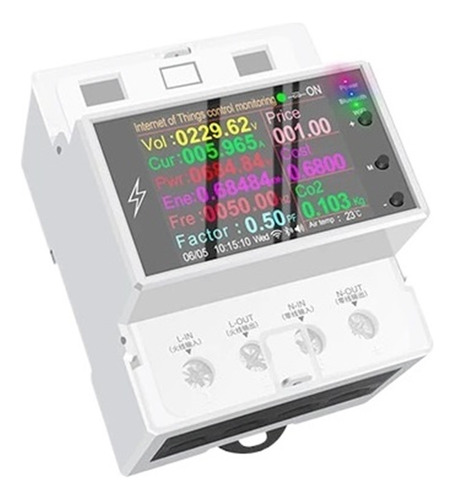 At4pw 100a Tuya Wifi Din Rail Smart Switch Remote Control