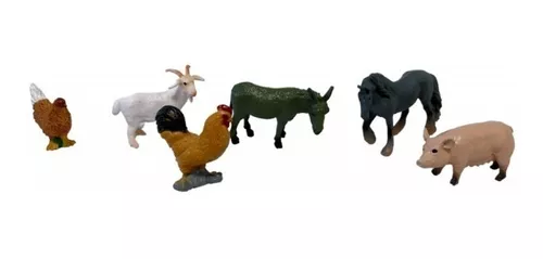 Juguete Figuras De Animales De La Granja X6