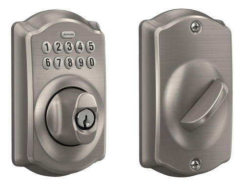 Cerrojo De Seguridad Schlage Camelot Be365 V Cam 619 Níquel Níquel Satinado