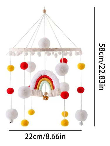 Campanilla De Arcoíris Con Bolas Denieve Adornos Colgantes Multicolor