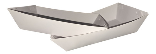 Charola Carton 100pz Blancas Rectangular Armadas Blanco