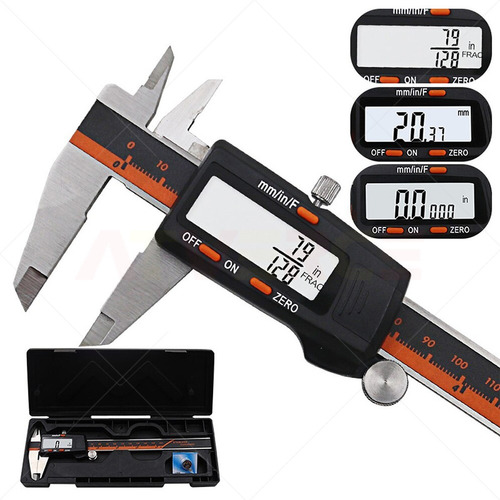 Calibrador Vernier Digital Lcd Pie Rey 15cm Acero Inoxidable