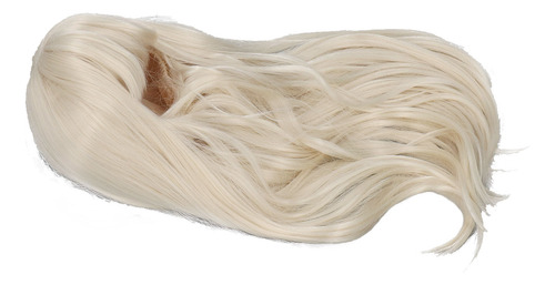 Peluca Larga Y Rizada De Algodón Golden Plush Doll, Alta Tem
