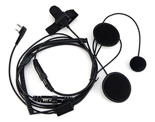 Baofeng - Kit De Casco De 2 Pines Para Motocicleta Auricular