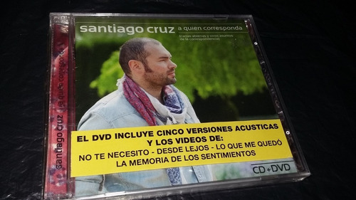 Santiago Cruz A Quien Corresponda Cd + Dvd Balada