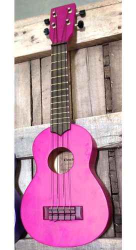 Ukelele Soprano Gracia De Caoba Pintado Varios Colores