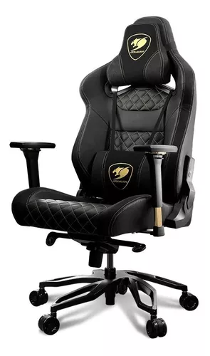 Cadeira de escritório Cougar Armor Titan Pro gamer ergonômica preta e royal  com estofado de couro