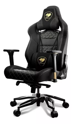 Cadeira de escritório Cougar Armor Titan Pro gamer ergonômica preta e royal  com estofado de couro sintético y suede