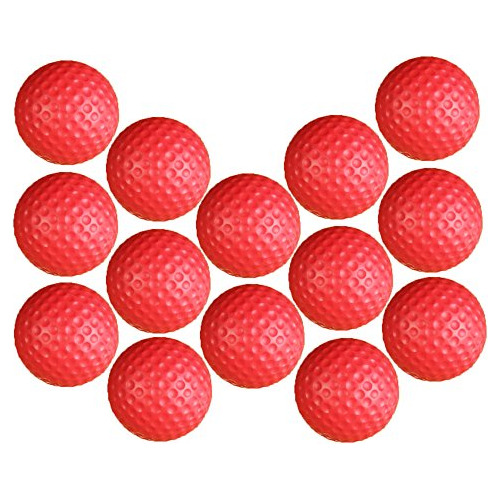 Dsmile Practica Bolas De Golf, Espuma, 14 Cuenta, Rojo