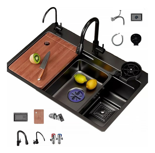 Combo Lavaplato Empotrado80x45cm Acero Inoxidable Fullequipo