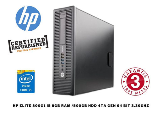 Computadora Cpu Hp Intel I5 8gb Ram Disco  Duro  500gb 