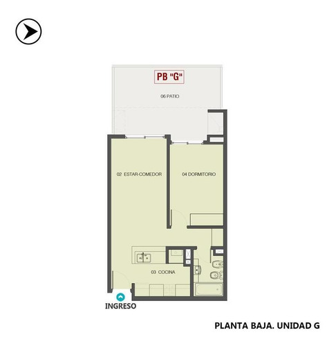 Imagen 6 de 6 de Venta - Departamento De Un Dormitorio - Amenities Y Seguridad - Fisherton