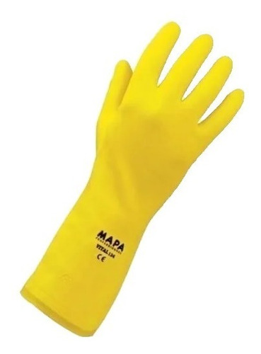 Guante Mapa Vital 124 Latex Amarillo Para Acido Detergente