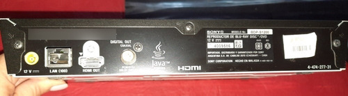 Imagen 6 de 9 de Reproductor Blu-ray/dvd Sony Bdp-s1200 Full Hd Netflix