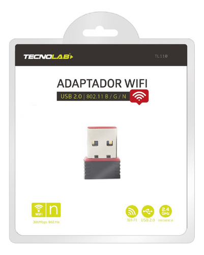 Adaptador Wifi Usb 2.0 150mbps Tecnolab Tl118