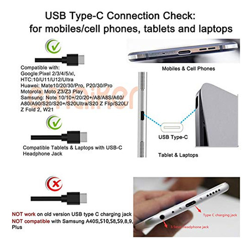 Auriculares Emaiker Usb Tipo C Con Micrófono, Usb C De Un So