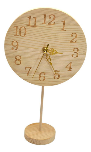 Reloj De Mesa De Madera, Despertador Elegante Portátil Para