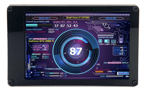 Monitor Temperatura Computadora Pantalla Ips 3.5  Mini Cpu