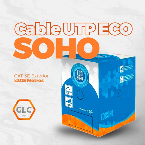 Imagen 4 de 5 de Cable Utp Eco Soho Cat 5e Interior/exterior X 305mts Glc