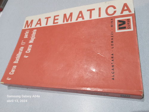 Libro Matemática 4 Curso Bachillerato (1 Ra Parte )