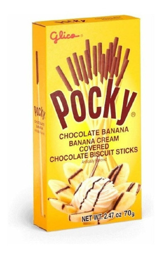 Dulce Glico Pocky Galleta Chocolate Cobertura De Banana 70g