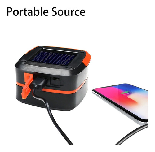 Linterna Solar Plegable Para Acampar 3 Modos De Luz