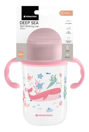 Copo De Treinamento 360º Deep Sea Pink 300ml Kikkaboo