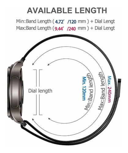 Imagen 2 de 5 de Malla Smart Watch Apple Milanese Magnetica