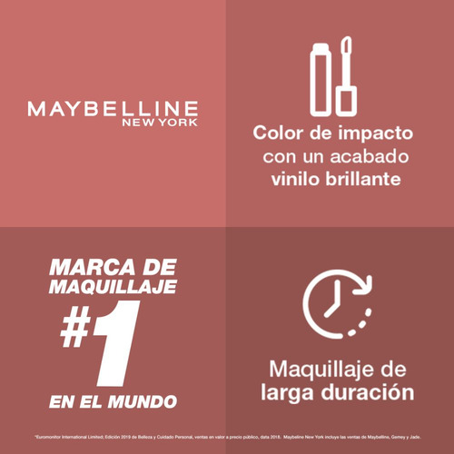 Labial Líquido Maybelline Superstay Vinyl Ink Color Charmed Charmed 100