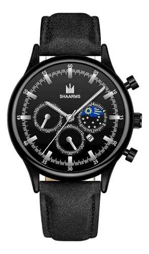 Reloj Cuero Negro Elegante | MercadoLibre 📦