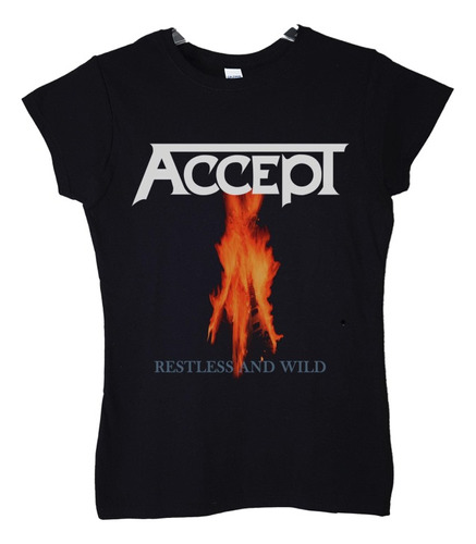 Polera Mujer Accept Restless And Wild Metal Abominatron