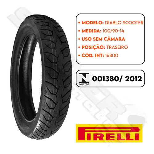 Pneu Traseiro Pcx 150 100-90-14 Diablo Scooter