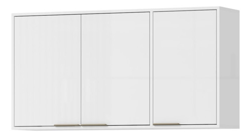 Armario Aereo 120 Cm Mdp 3 Portas Glor Agl04 Branco Neve Mxm