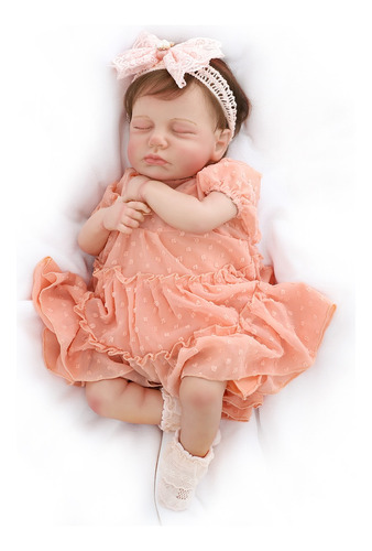 Muñeca Bebé Reborn Niña Muñeca De Silicona Y Algodón 55cm