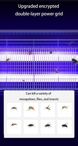 Imagen 3 de 6 de Mata Moscas Mosquitos Zancudos 20w Luz Uv