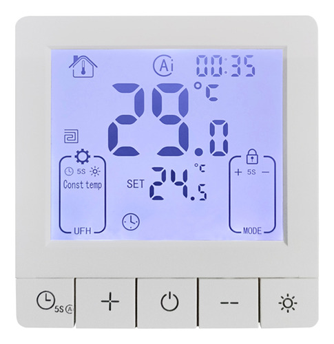 Termostato Digital Para Calefacción Ip20, Control De Tempera
