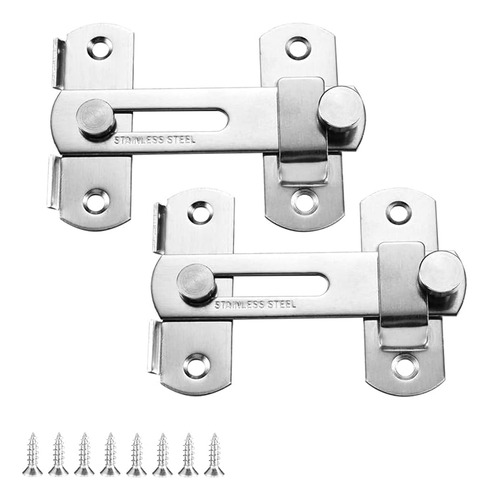 Paquete De 2 Cierres De Puerta De Acero Inoxidable De 4...