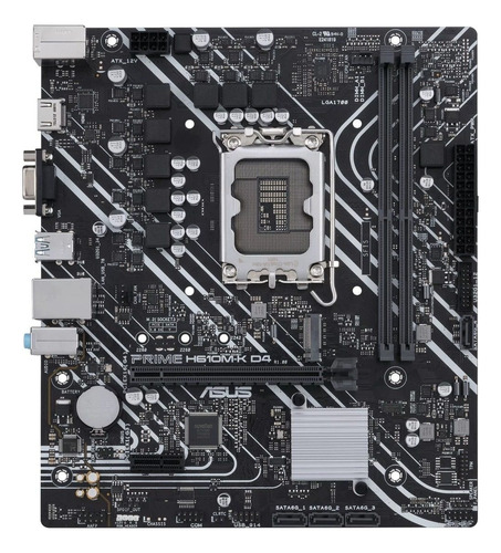 Placa-mãe Asus Prime Intel H610m-k Ddr4 M.2 Pcie 4.0 Lga1700 Cor Preto